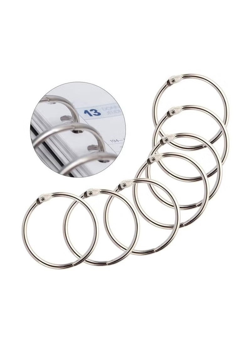 Binder Rings 0.8 Inch, 60 Pcs Book Rings, O Rings for Flashcards Loose, Metal Rings for Index Cards, Silver Loose Leaf Binder Rings for Paper, School, Home or Office - Image 1